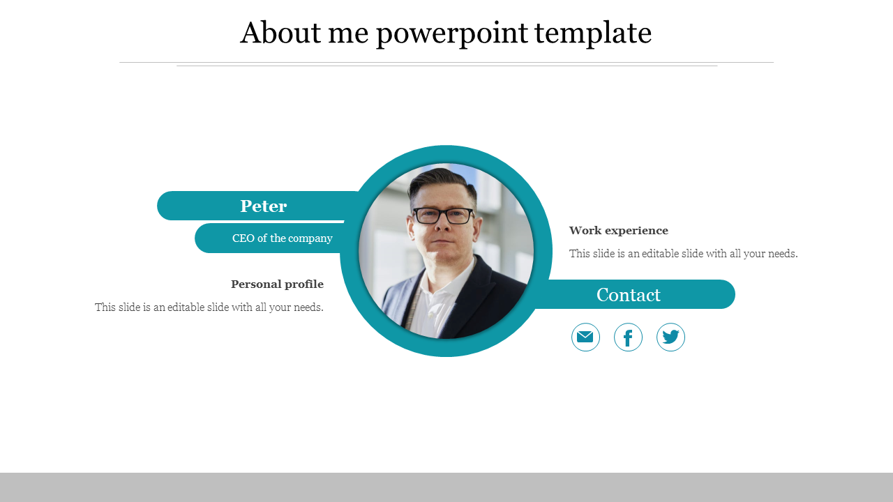 Adorable About Me PowerPoint Template presentation